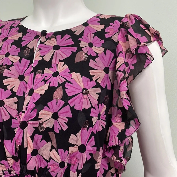Kate Spade Floral Chiffon Shell Top - Picture 9 of 14